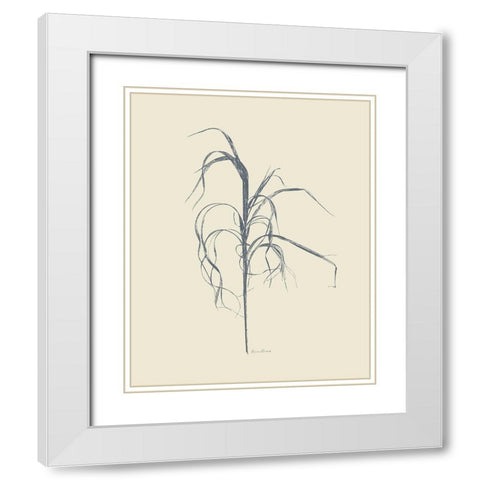Dried Grasses I White Modern Wood Framed Art Print with Double Matting by Murdock, Ramona