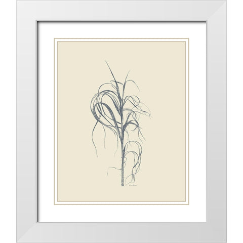 Dried Grasses IV White Modern Wood Framed Art Print with Double Matting by Murdock, Ramona