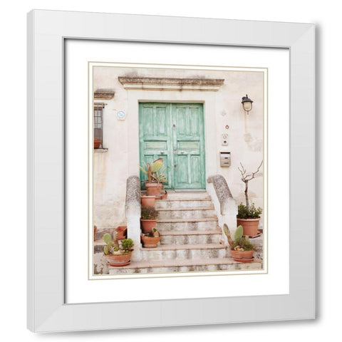 Sassi Italy Doorway White Modern Wood Framed Art Print with Double Matting by Murdock, Ramona