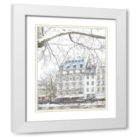 Noel a Paris White Modern Wood Framed Art Print with Double Matting by Murdock, Ramona