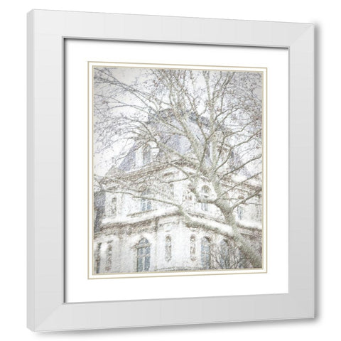 Paris for the Holidays White Modern Wood Framed Art Print with Double Matting by Murdock, Ramona