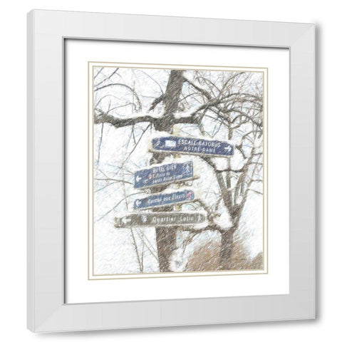 Where to Go White Modern Wood Framed Art Print with Double Matting by Murdock, Ramona