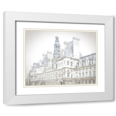 Snowy Holiday White Modern Wood Framed Art Print with Double Matting by Murdock, Ramona