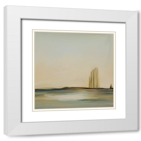 Desert Mirage No. 1 White Modern Wood Framed Art Print with Double Matting by Murdock, Ramona