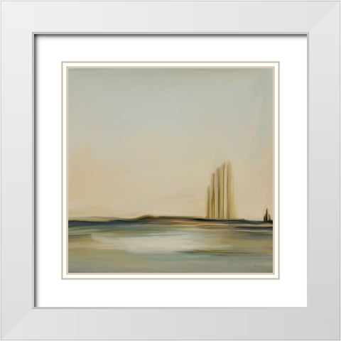 Desert Mirage No. 1 White Modern Wood Framed Art Print with Double Matting by Murdock, Ramona