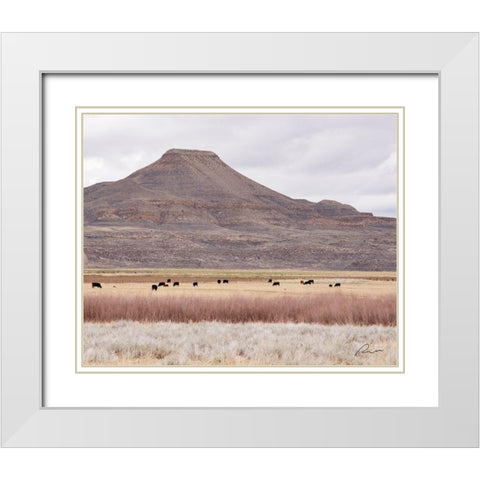 Pasture Land White Modern Wood Framed Art Print with Double Matting by Murdock, Ramona