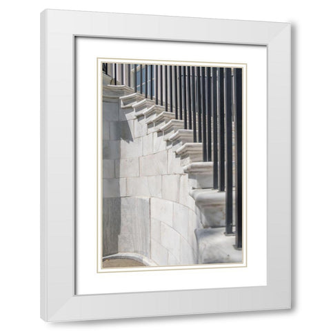 Charleston Marble Steps White Modern Wood Framed Art Print with Double Matting by Murdock, Ramona