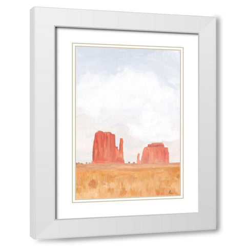 Monument Valley Mittens White Modern Wood Framed Art Print with Double Matting by Murdock, Ramona