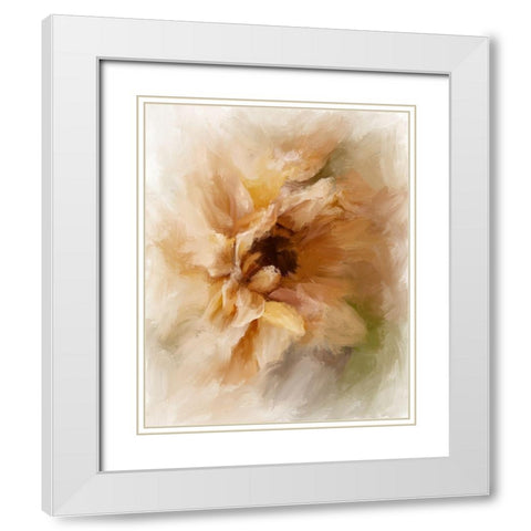 Sun Flower White Modern Wood Framed Art Print with Double Matting by Murdock, Ramona