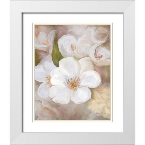 Tranquility White II White Modern Wood Framed Art Print with Double Matting by Murdock, Ramona