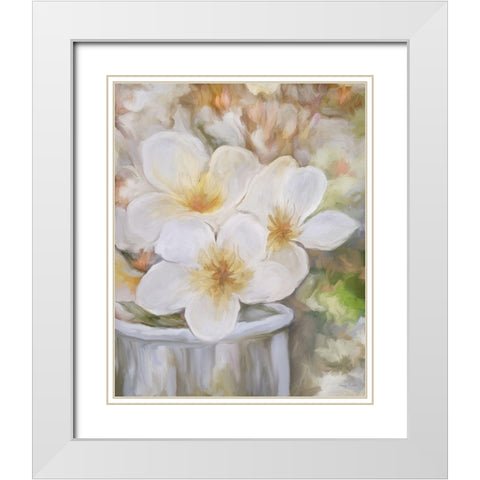 Tranquility White III White Modern Wood Framed Art Print with Double Matting by Murdock, Ramona