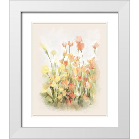 Garden Vignette White Modern Wood Framed Art Print with Double Matting by Murdock, Ramona
