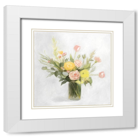 Happiness White Modern Wood Framed Art Print with Double Matting by Murdock, Ramona