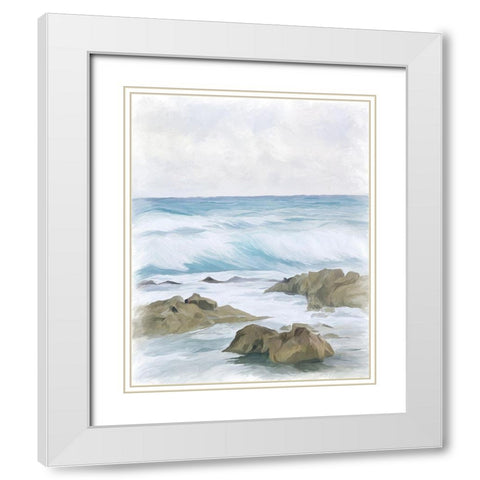 Wave Therapy II White Modern Wood Framed Art Print with Double Matting by Murdock, Ramona