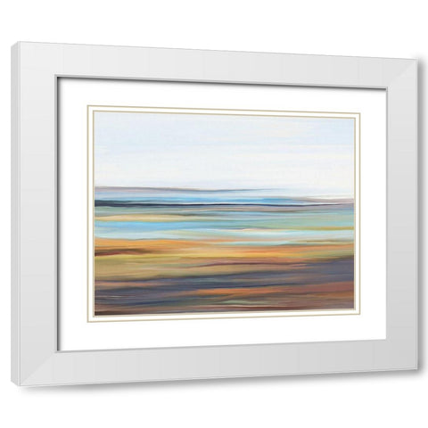 SubStrata I White Modern Wood Framed Art Print with Double Matting by Murdock, Ramona