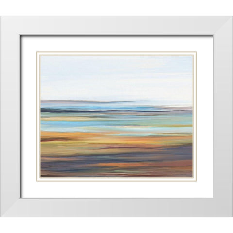 SubStrata I White Modern Wood Framed Art Print with Double Matting by Murdock, Ramona