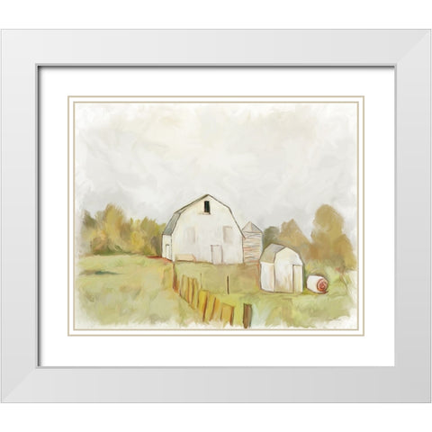 Barn 507 White Modern Wood Framed Art Print with Double Matting by Murdock, Ramona