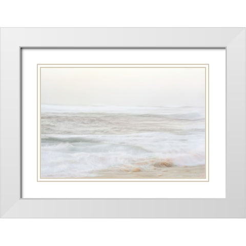 Gentle Waves White Modern Wood Framed Art Print with Double Matting by Murdock, Ramona