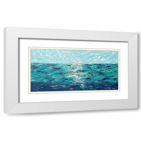 Precious Sea White Modern Wood Framed Art Print with Double Matting by Allemand, Sue