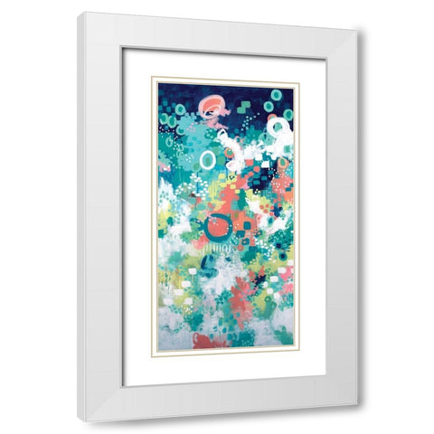 In the Flower Fields I White Modern Wood Framed Art Print with Double Matting by Allemand, Sue