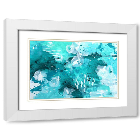 Ocean Mediation White Modern Wood Framed Art Print with Double Matting by Allemand, Sue