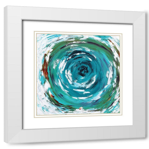 In the Vortex White Modern Wood Framed Art Print with Double Matting by Allemand, Sue