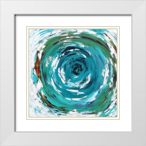 In the Vortex White Modern Wood Framed Art Print with Double Matting by Allemand, Sue