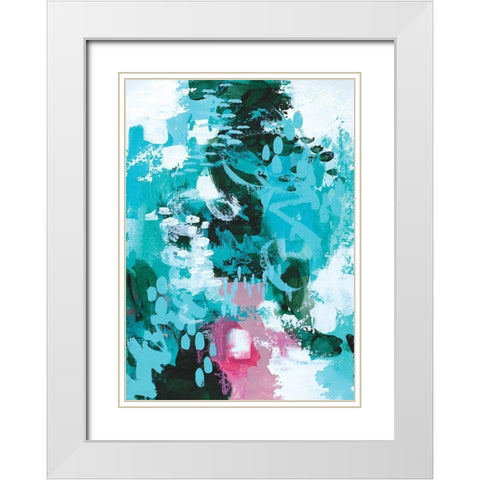 Beyond the Trees I White Modern Wood Framed Art Print with Double Matting by Allemand, Sue