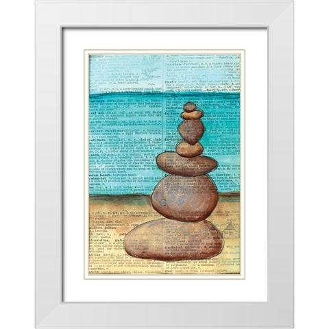 Balance V White Modern Wood Framed Art Print with Double Matting by Allemand, Sue