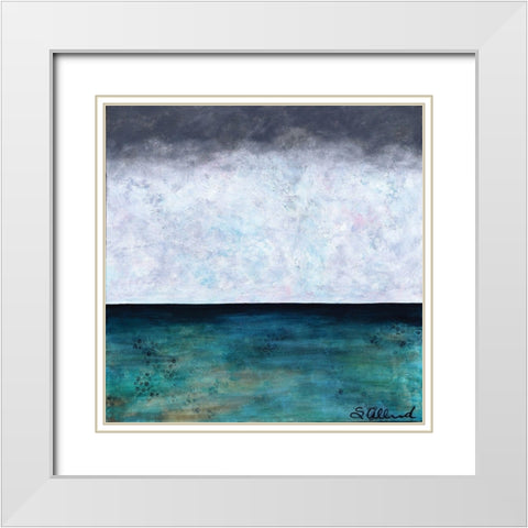 Winter Over Water White Modern Wood Framed Art Print with Double Matting by Allemand, Sue