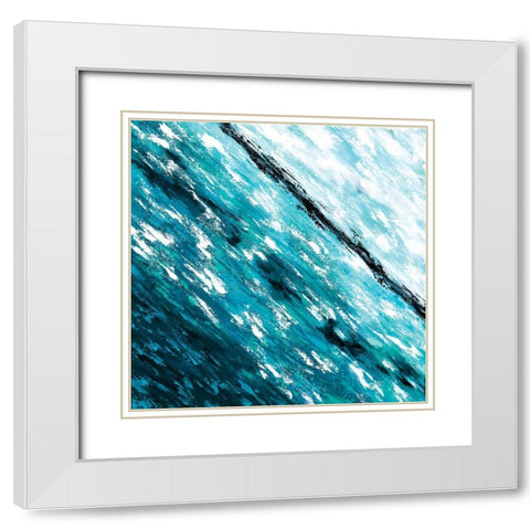Blue Horizon White Modern Wood Framed Art Print with Double Matting by Allemand, Sue