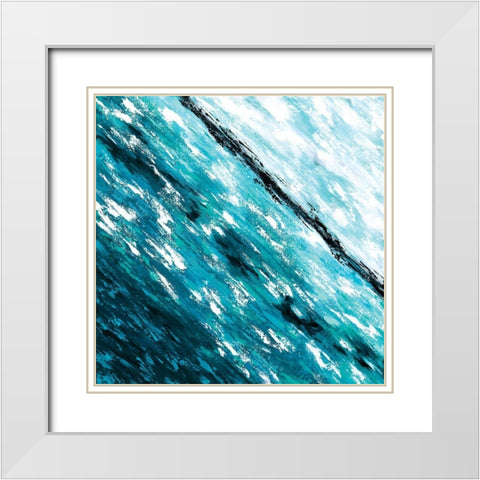 Blue Horizon White Modern Wood Framed Art Print with Double Matting by Allemand, Sue