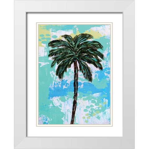 Palms White Modern Wood Framed Art Print with Double Matting by Allemand, Sue