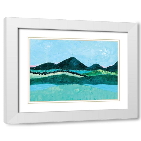 Over the Hills White Modern Wood Framed Art Print with Double Matting by Allemand, Sue