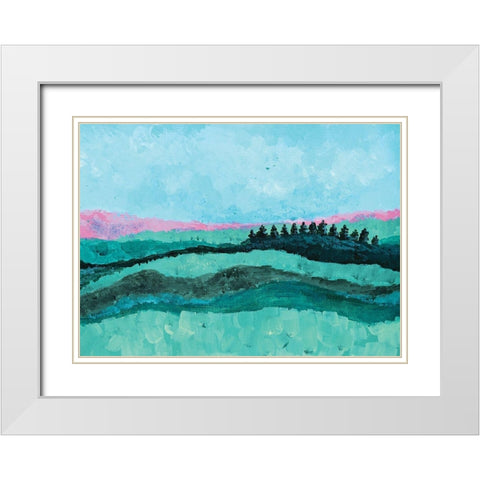 Peace in the Valley White Modern Wood Framed Art Print with Double Matting by Allemand, Sue