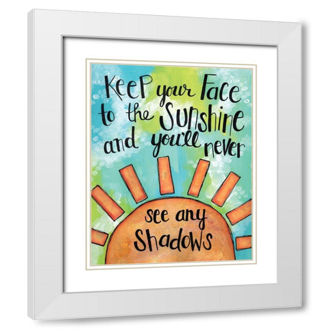 Face to the Sunshine White Modern Wood Framed Art Print with Double Matting by Allemand, Sue