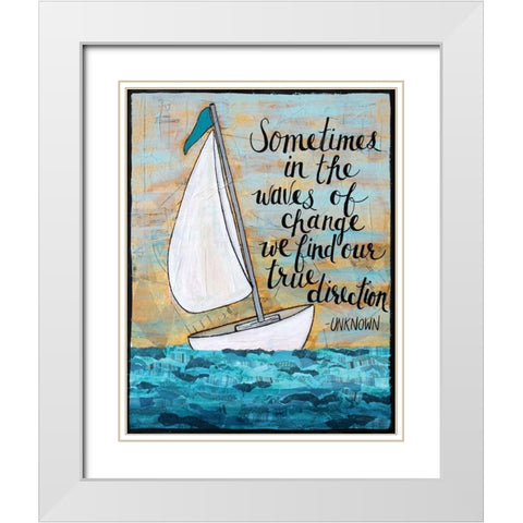 True Direction  White Modern Wood Framed Art Print with Double Matting by Allemand, Sue