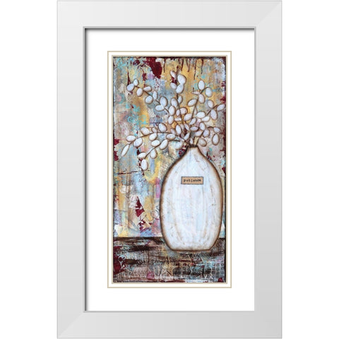 Patience Vase White Modern Wood Framed Art Print with Double Matting by Allemand, Sue