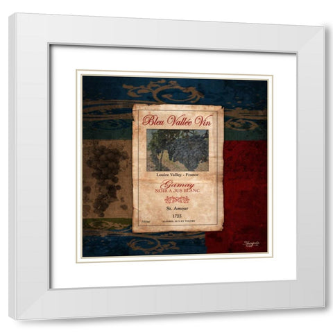 Gamay Wine Label White Modern Wood Framed Art Print with Double Matting by Eva, Shawnda