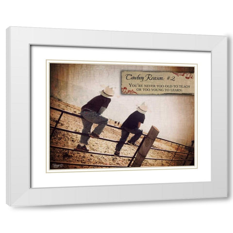 Cowboy Reason II White Modern Wood Framed Art Print with Double Matting by Eva, Shawnda