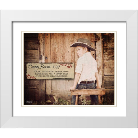 Reason No. 29 Good Judgement White Modern Wood Framed Art Print with Double Matting by Eva, Shawnda