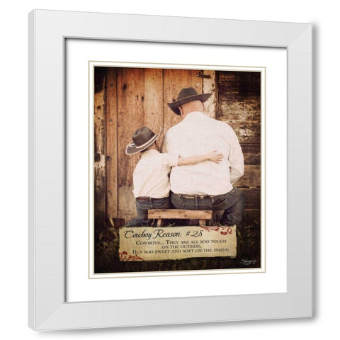 Reason No. 28 White Modern Wood Framed Art Print with Double Matting by Eva, Shawnda