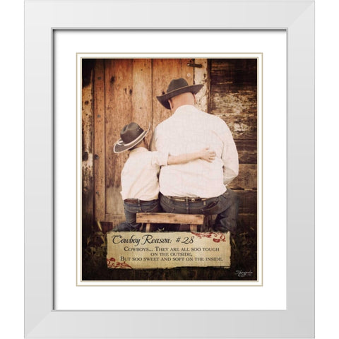 Reason No. 28 White Modern Wood Framed Art Print with Double Matting by Eva, Shawnda