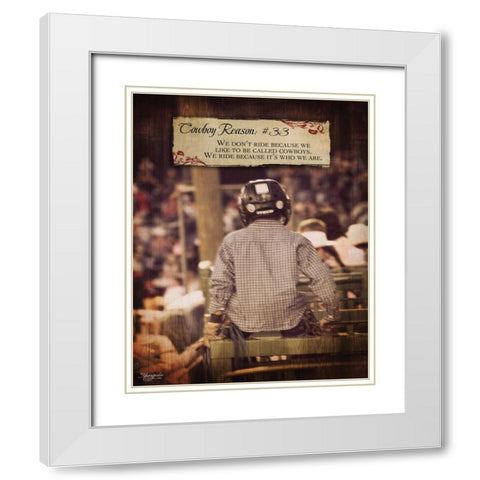Reason No. 33 White Modern Wood Framed Art Print with Double Matting by Eva, Shawnda