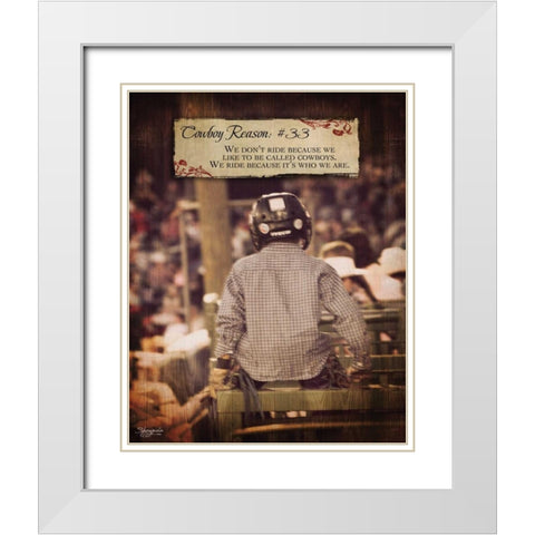 Reason No. 33 White Modern Wood Framed Art Print with Double Matting by Eva, Shawnda