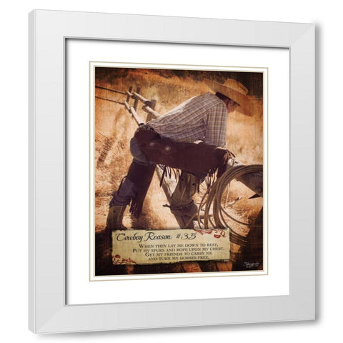 Reason No. 35 White Modern Wood Framed Art Print with Double Matting by Eva, Shawnda