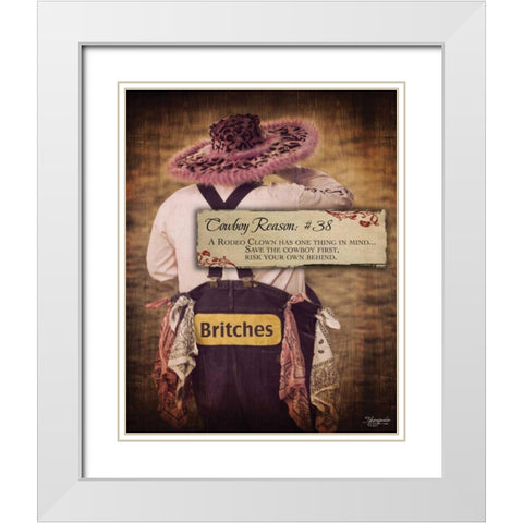 Reason No. 38 White Modern Wood Framed Art Print with Double Matting by Eva, Shawnda