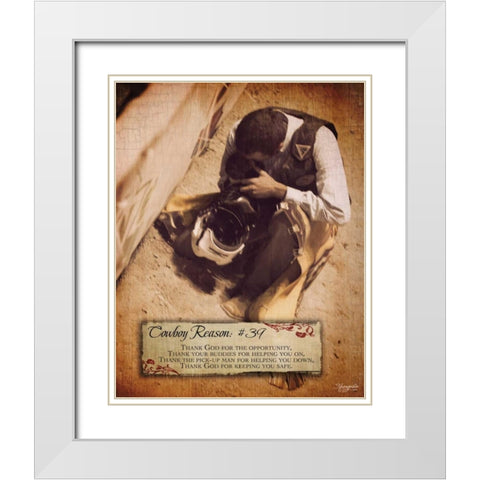 Reason No. 39 White Modern Wood Framed Art Print with Double Matting by Eva, Shawnda