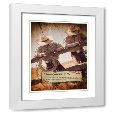 Reason No. 40 White Modern Wood Framed Art Print with Double Matting by Eva, Shawnda