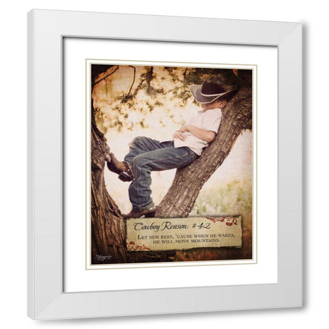 Reason No. 42 White Modern Wood Framed Art Print with Double Matting by Eva, Shawnda